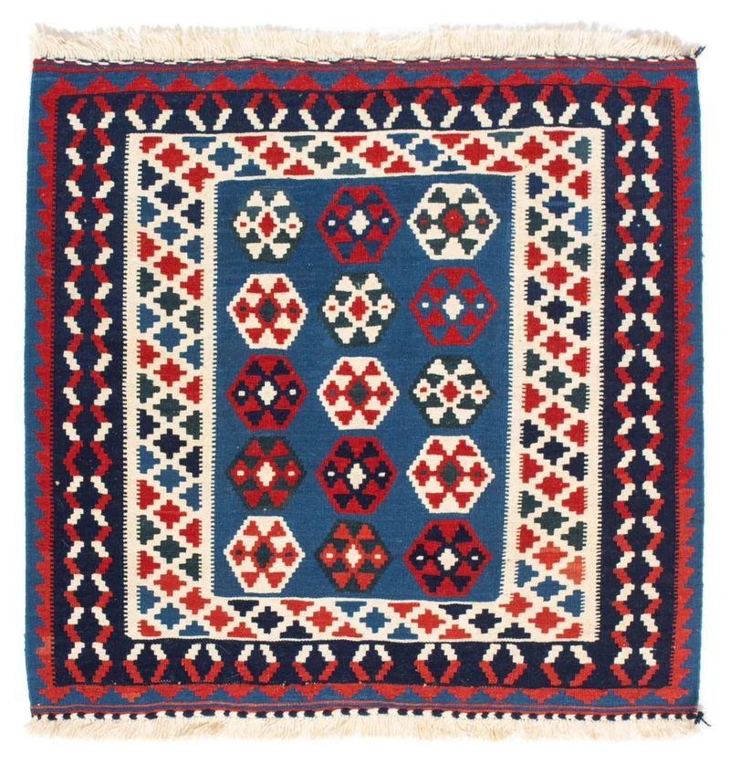 Kelim Teppich - Oriental 100 x 102 cm - blau