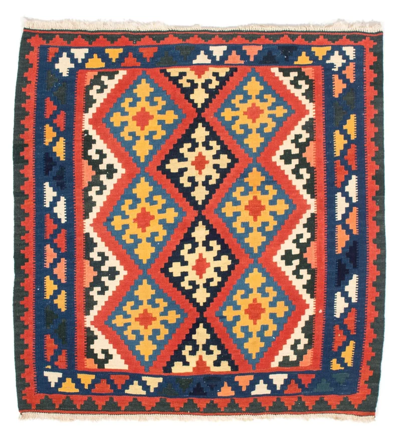 Kelim Teppich - Oriental 101 x 102 cm - rot
