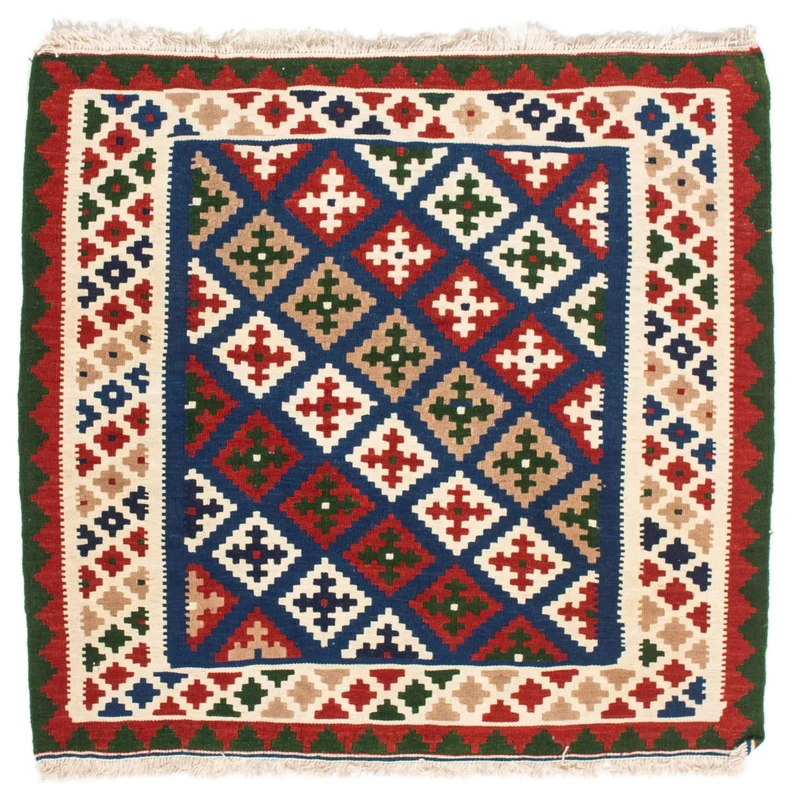 Kelim Teppich - Oriental 100 x 103 cm - dunkelblau