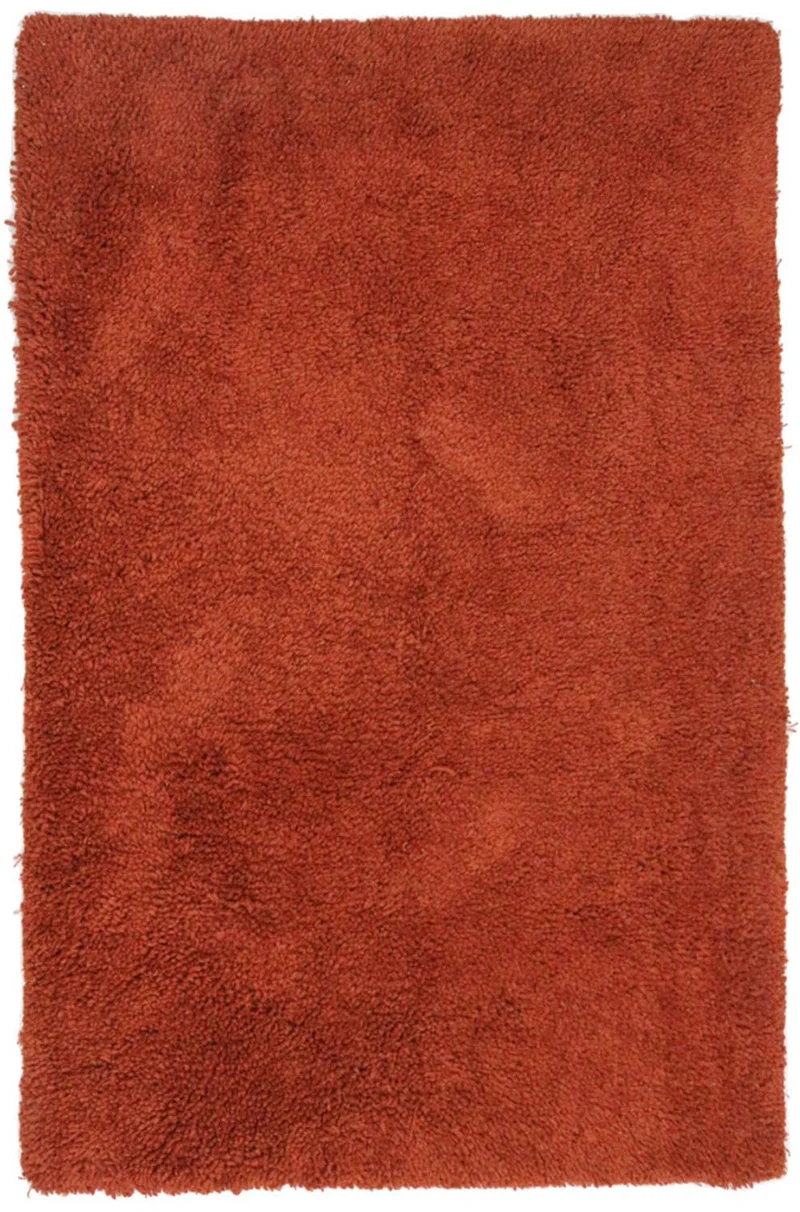 Hochflor Teppich 155 x 215 cm - rost