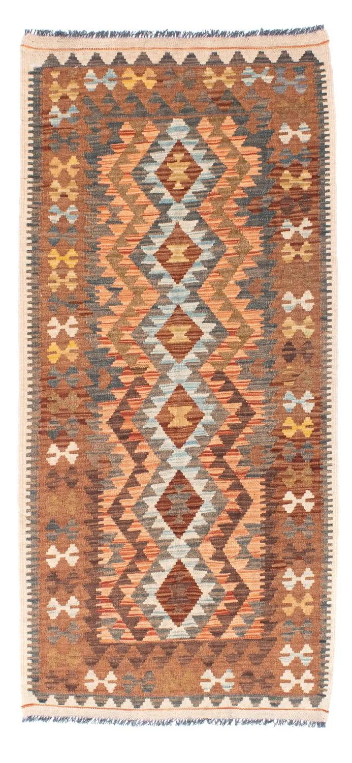 Kelim Teppich - Oriental 88 x 199 cm - hellbraun