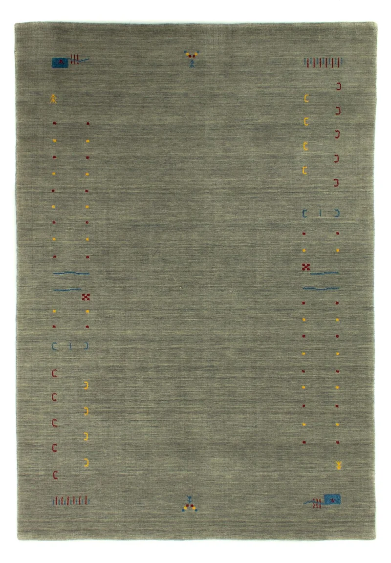 Gabbeh Teppich - Softy 141 x 201 cm - silber
