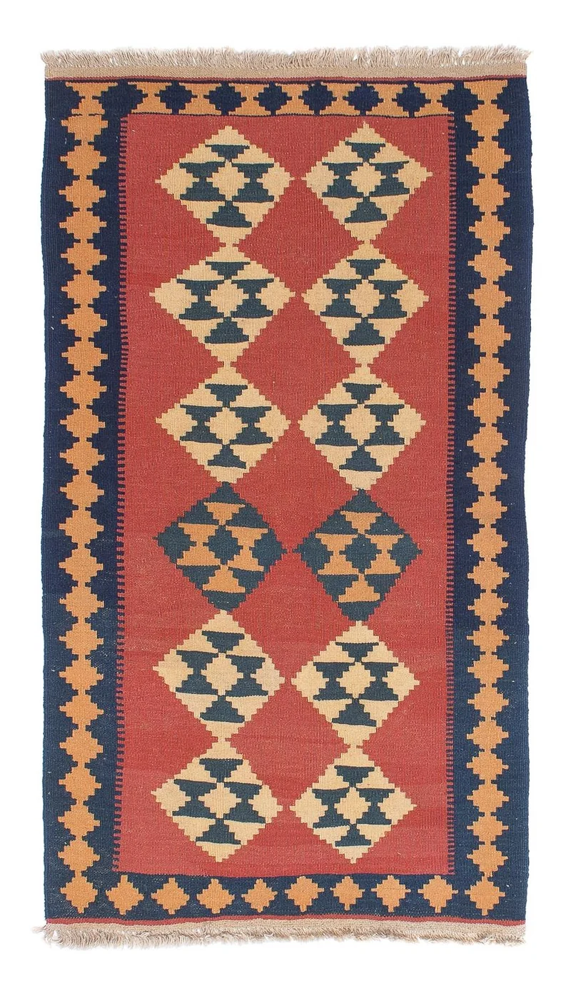 Kelim Teppich - Oriental 87 x 152 cm - dunkelrot
