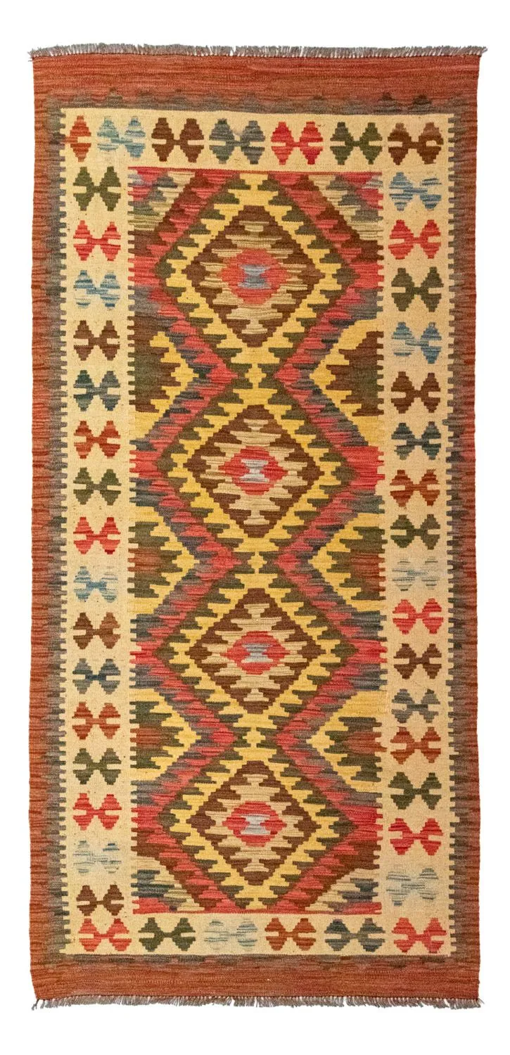 Kelim Teppich - Splash 97 x 204 cm - mehrfarbig