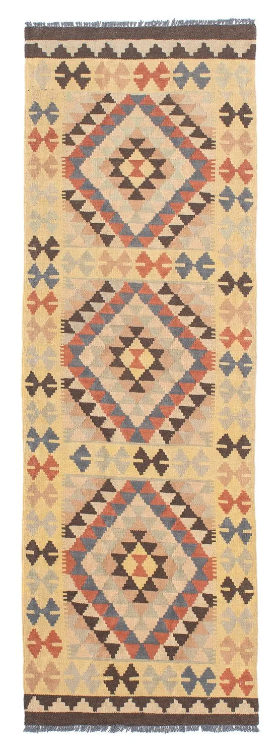 Kelim Teppich - Splash 63 x 198 cm - beige