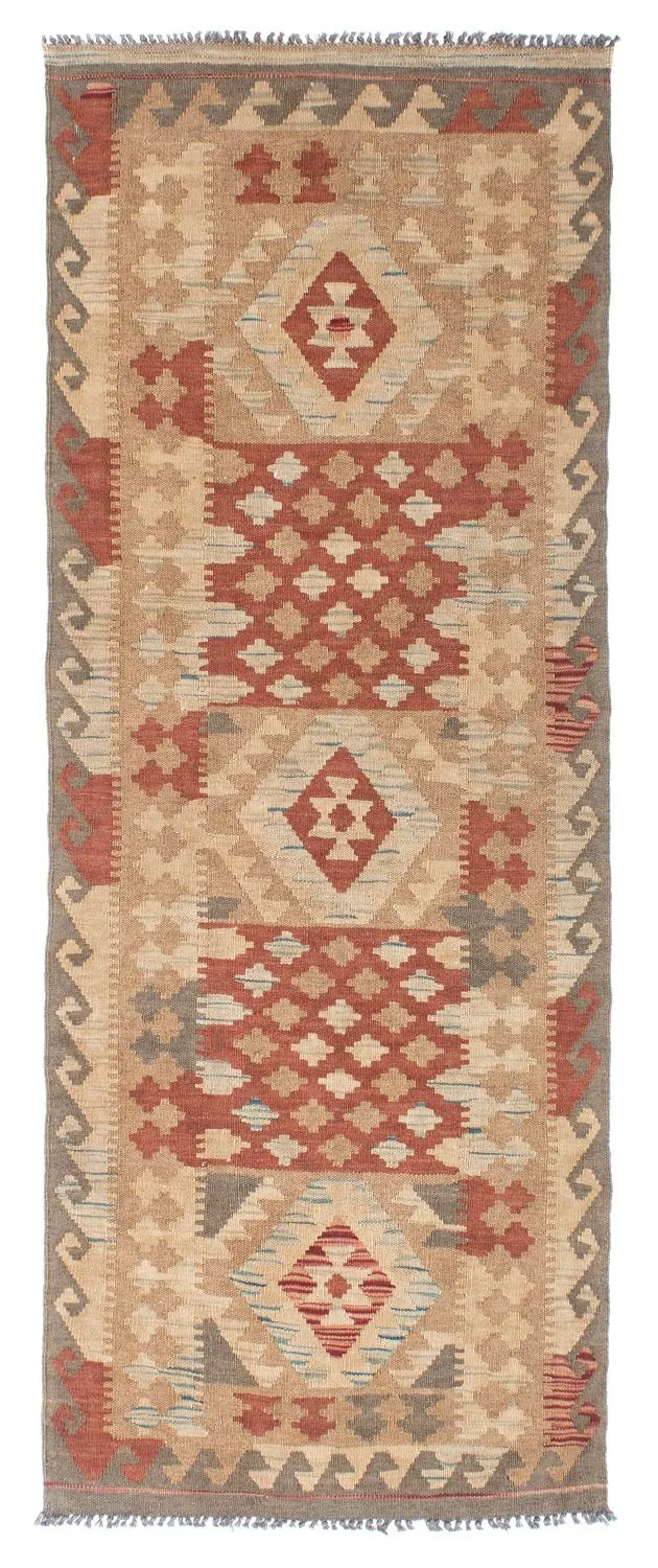 Kelim Teppich - Oriental 79 x 212 cm - hellbraun