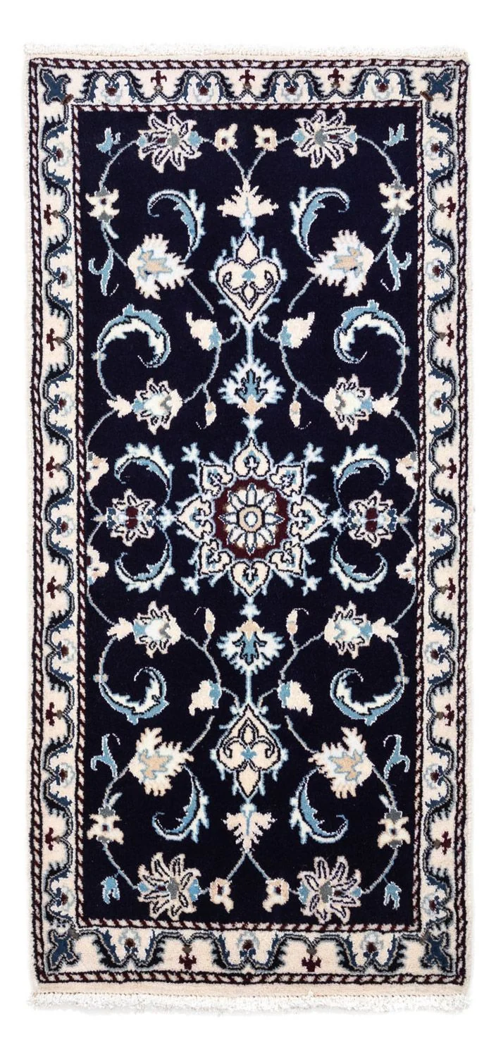 Perserteppich - Nain 66 x 135 cm - dunkelblau
