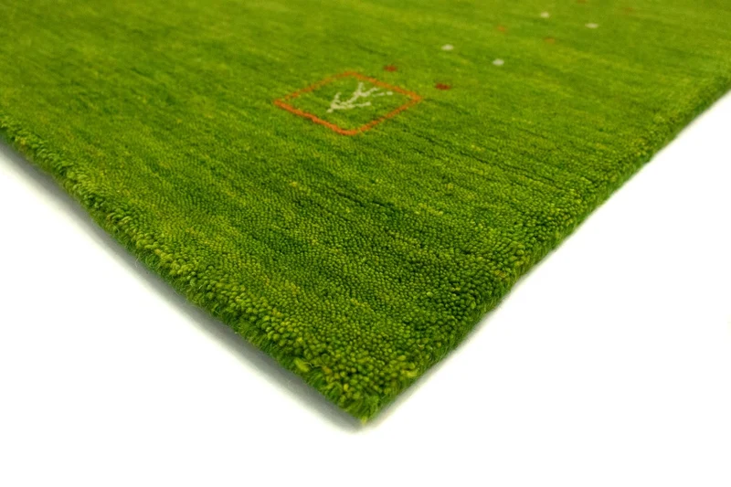 Gabbeh Teppich - Indus 80 x 400 cm - grün