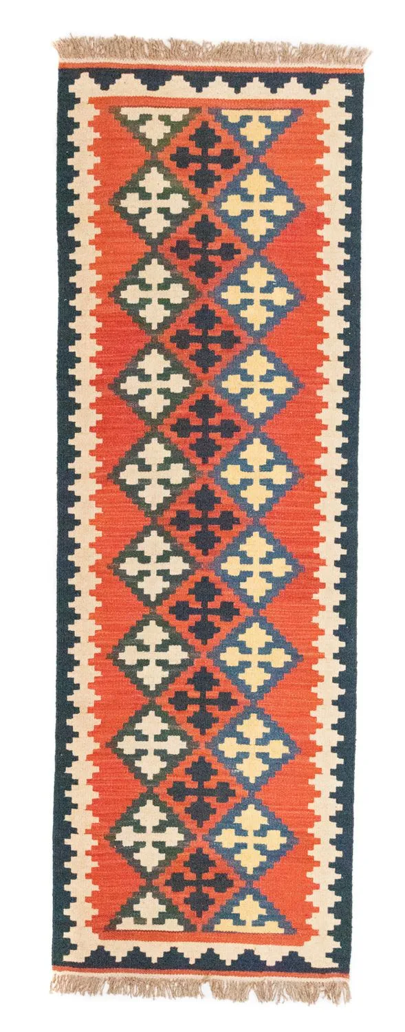 Kelim Teppich - Splash 63 x 195 cm - rot