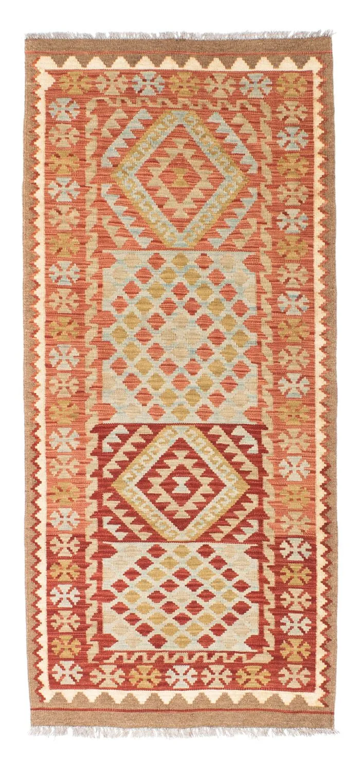 Kelim Teppich - Oriental 84 x 193 cm - hellrot