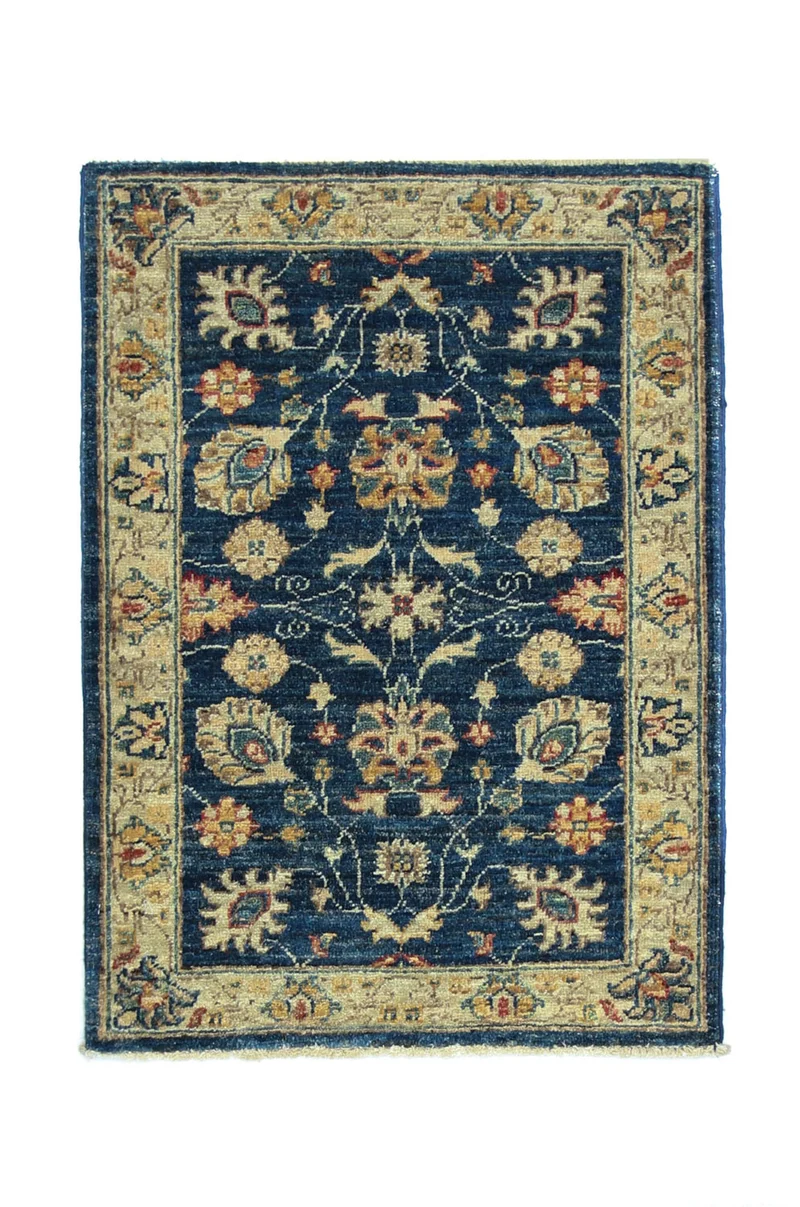 Ziegler Teppich 62 x 84 cm - dunkelblau