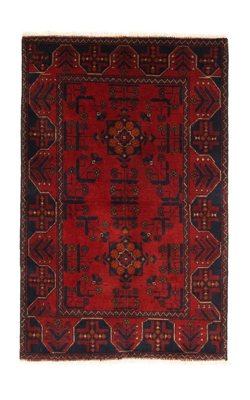 Afghan Teppich - Kunduz 83 x 125 cm - rot