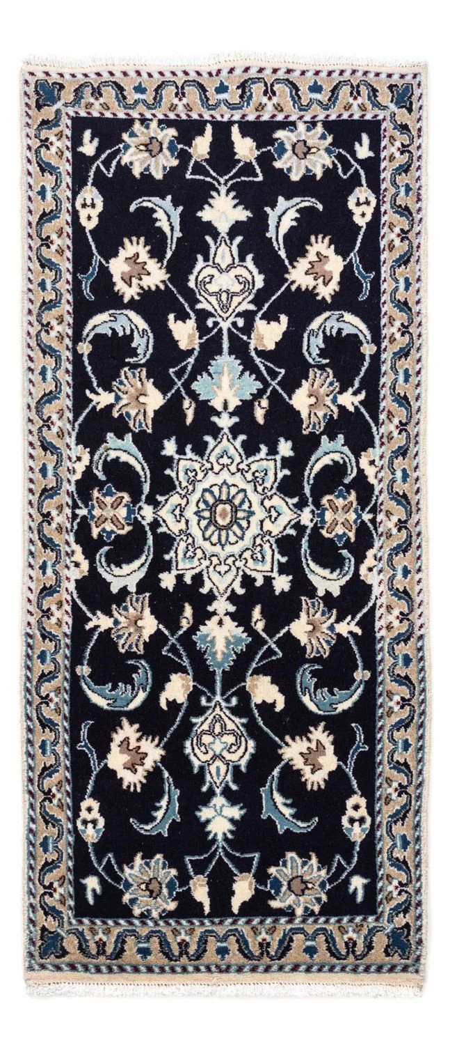 Perserteppich - Nain 66 x 139 cm - dunkelblau