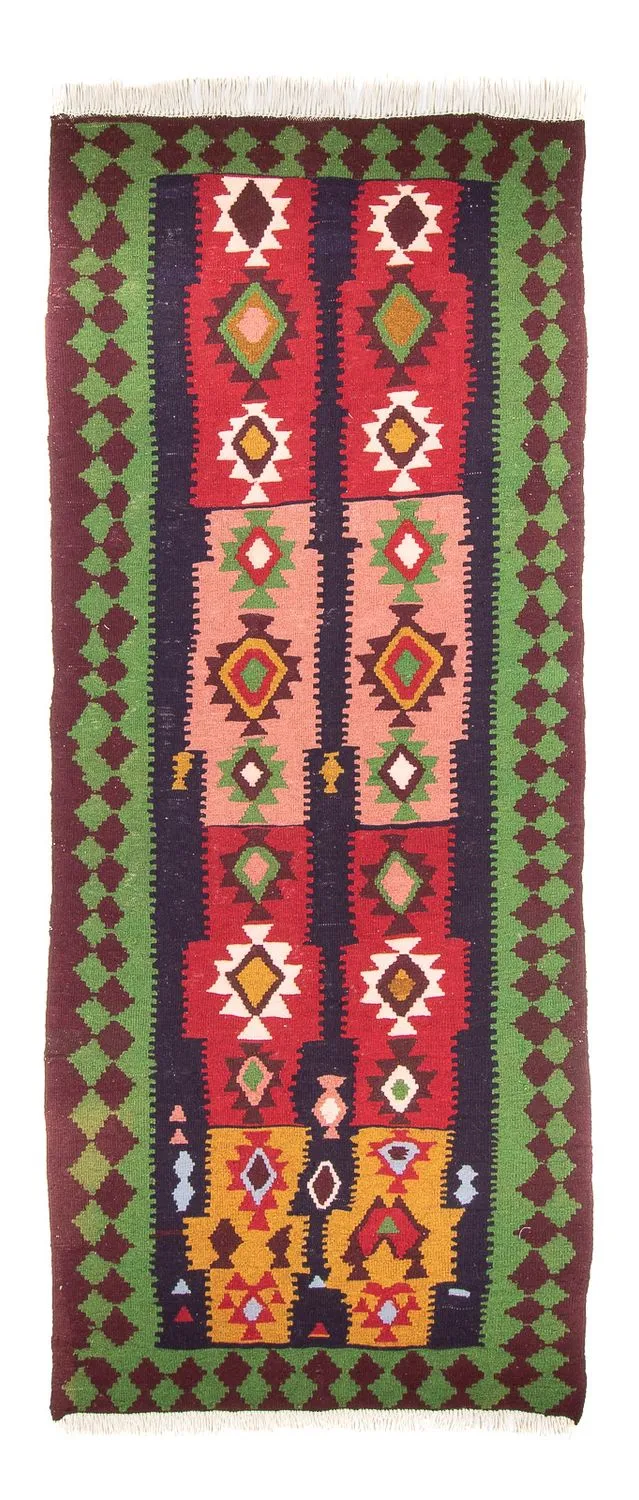 Läufer Kelim - Old - 110 x 275 cm - mehrfarbig