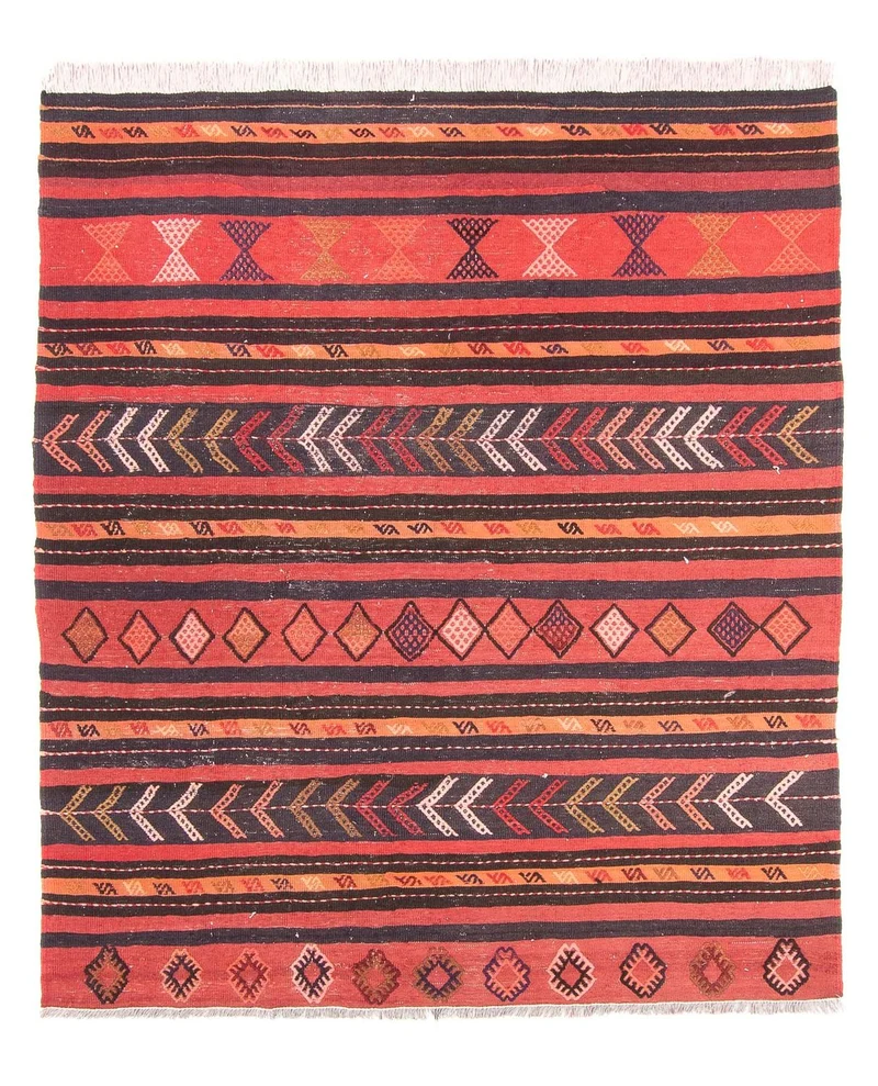Kelim Teppich - Old - 160 x 190 cm - mehrfarbig