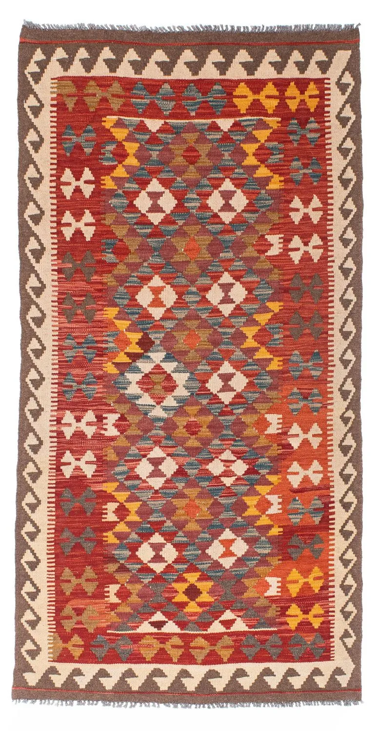 Kelim Teppich - Oriental 98 x 195 cm - rot