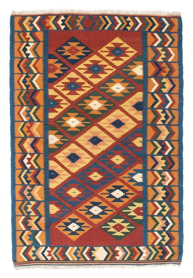 Kelim Teppich - Oriental 98 x 152 cm - rost