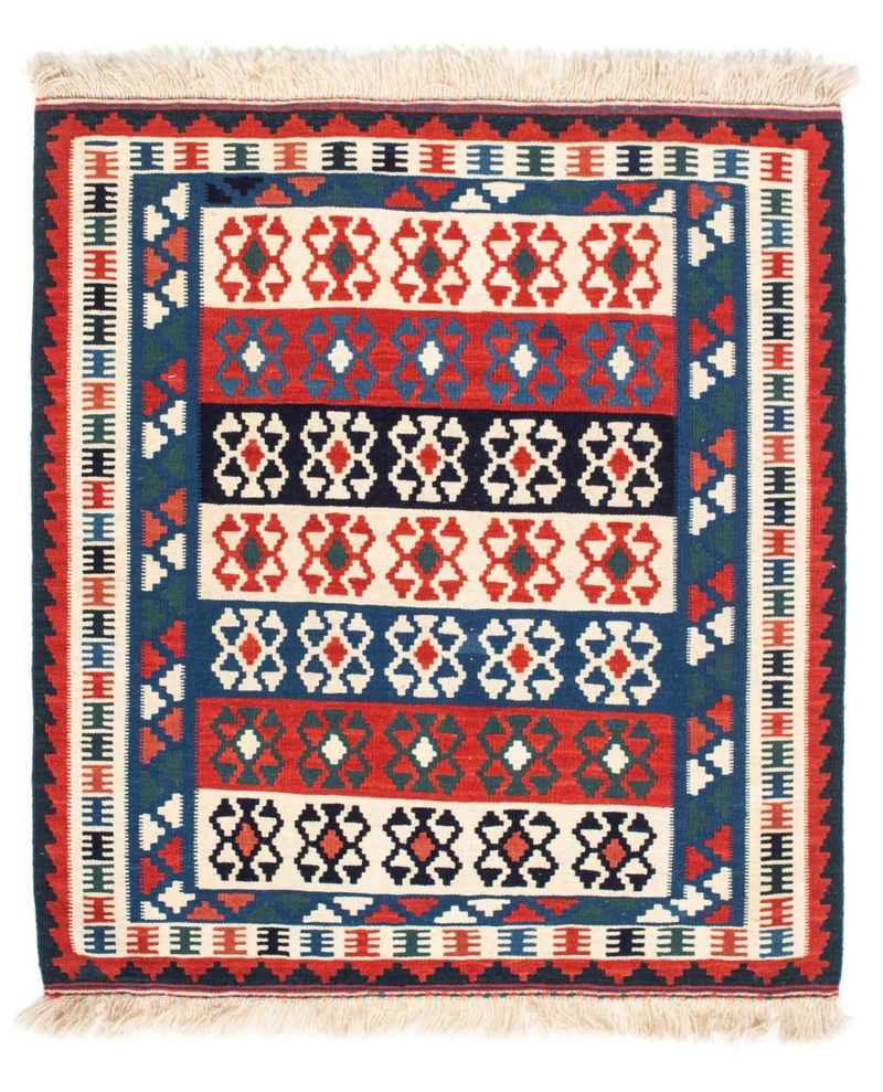 Kelim Teppich - Oriental 100 x 110 cm - blau