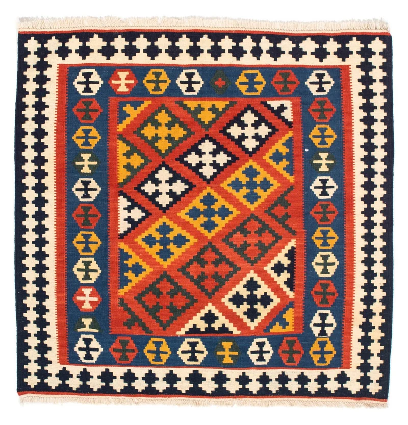 Kelim Teppich - Oriental 105 x 107 cm - rot