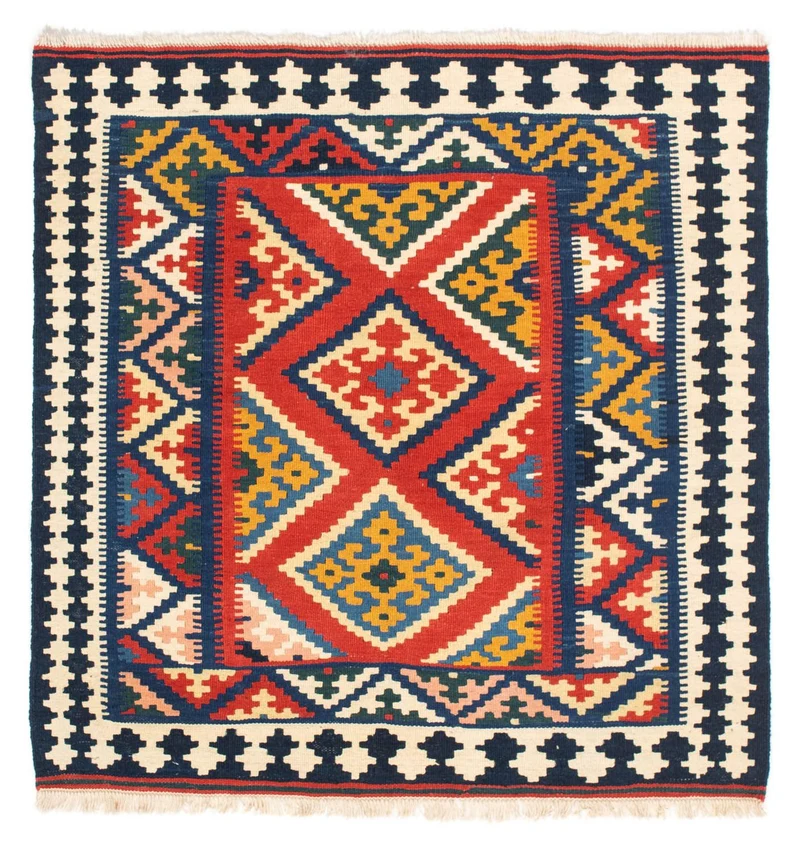 Kelim Teppich - Oriental 103 x 107 cm - rot