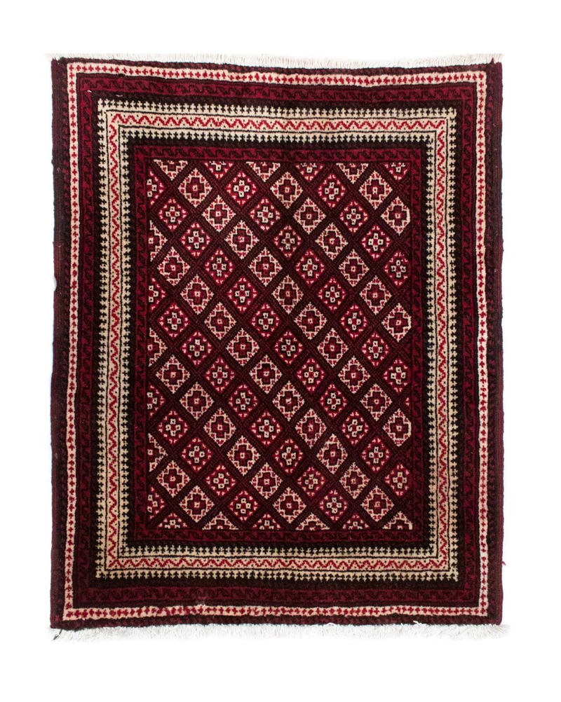 Belutsch Teppich 70 x 84 cm - rot