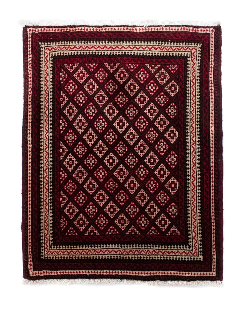 Belutsch Teppich 68 x 83 cm - rot
