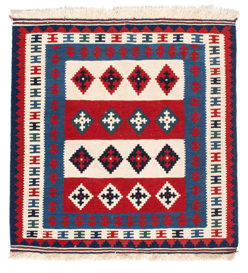 Kelim Teppich - Oriental 103 x 106 cm - blau