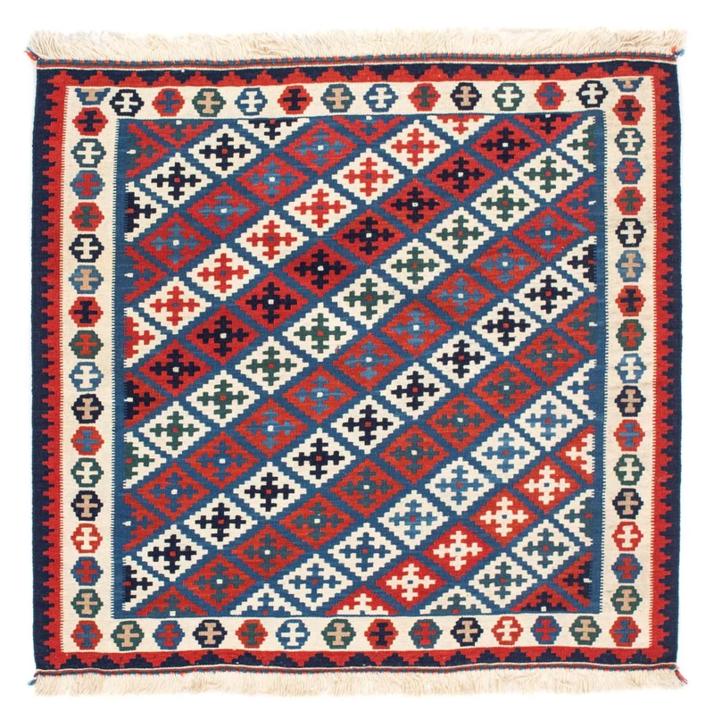 Kelim Teppich - Oriental 103 x 105 cm - blau