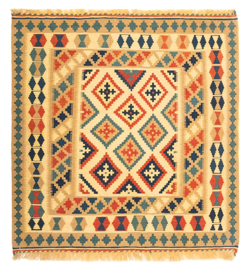 Kelim Teppich - Oriental 103 x 105 cm - mehrfarbig