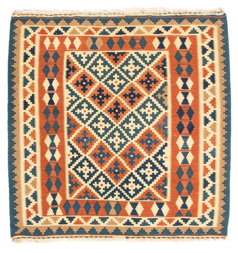 Kelim Teppich - Oriental 103 x 105 cm - orange