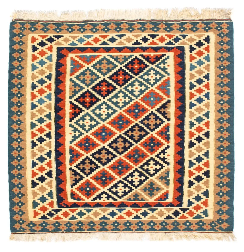 Kelim Teppich - Oriental 101 x 107 cm - beige