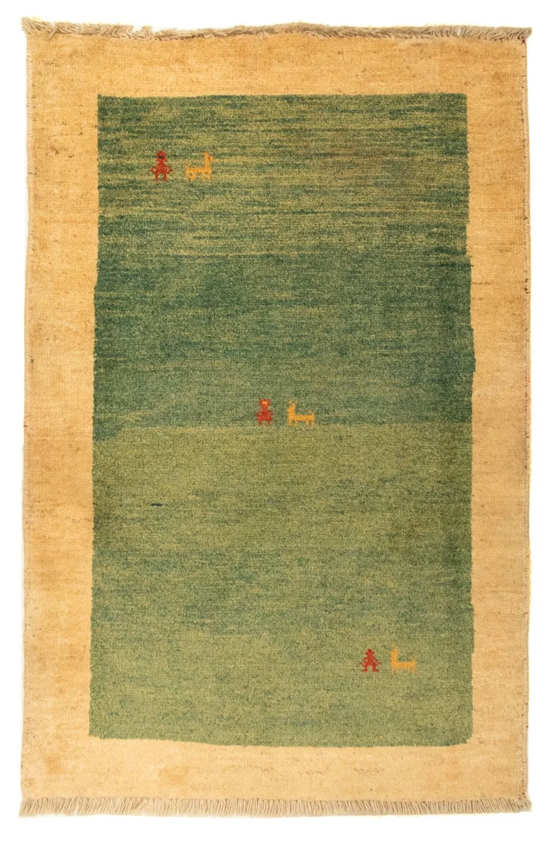 Gabbeh Teppich - Perser 87 x 125 cm - grün