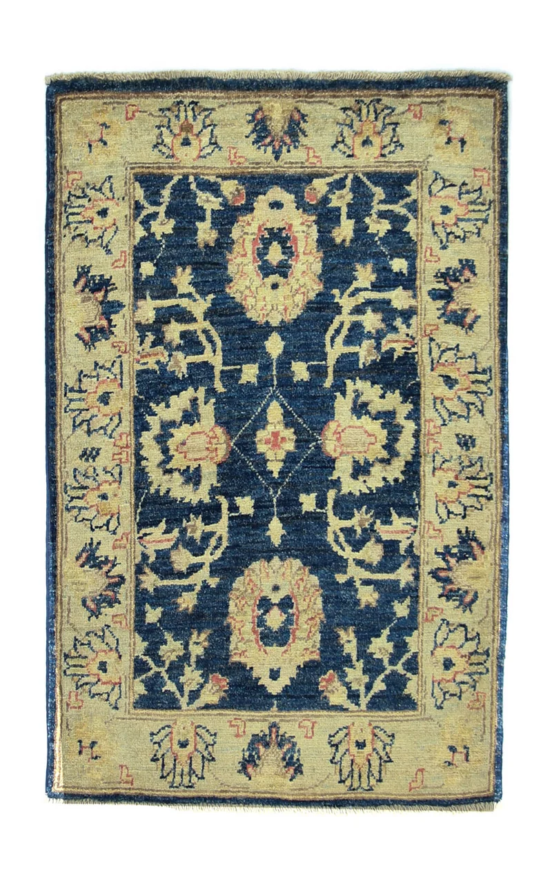 Ziegler Teppich 62 x 96 cm - dunkelblau