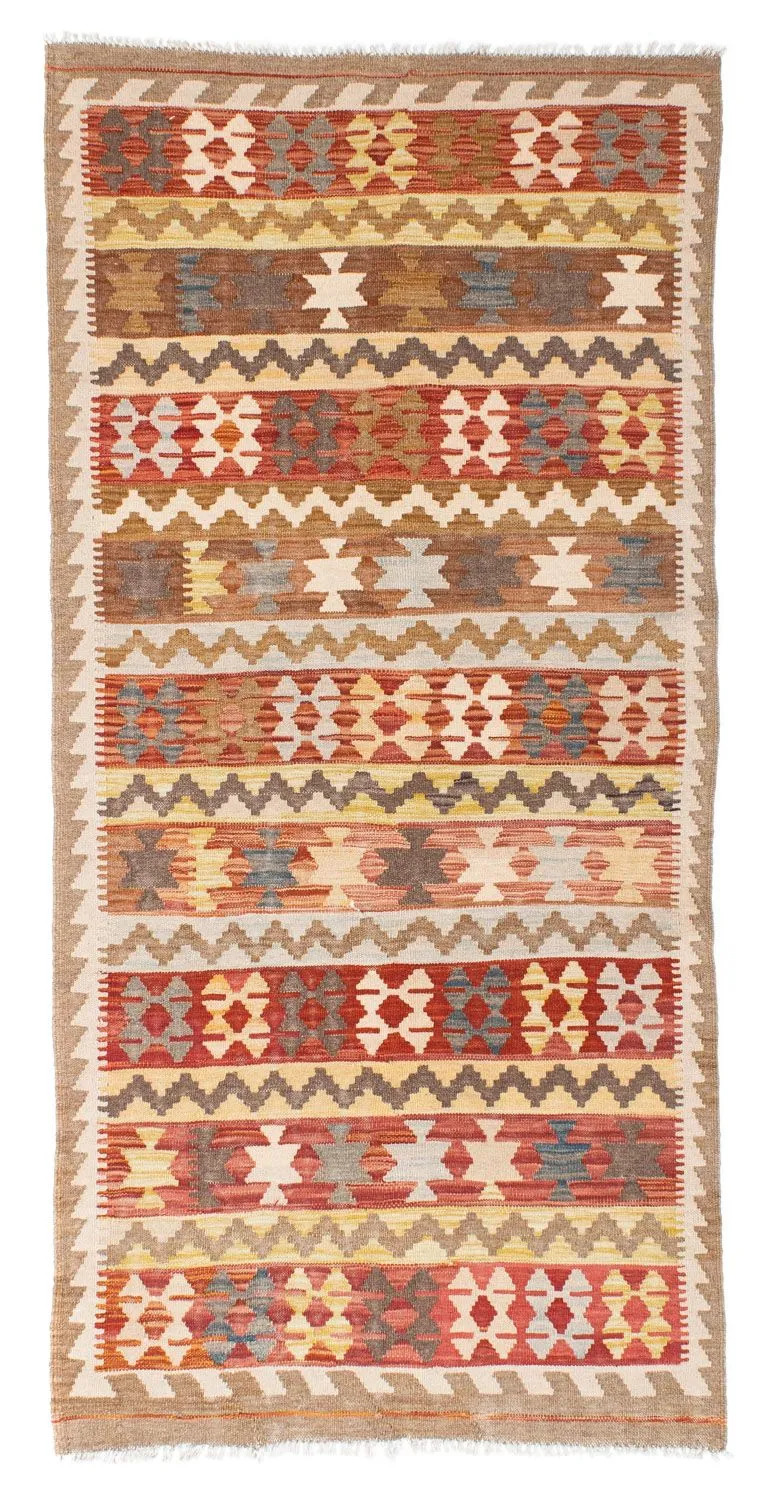 Kelim Teppich - Oriental 92 x 200 cm - hellbraun