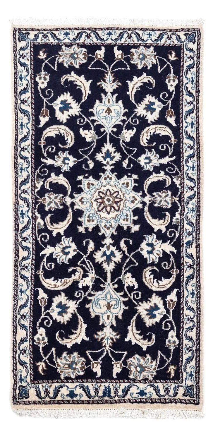 Perserteppich - Nain 68 x 136 cm - dunkelblau