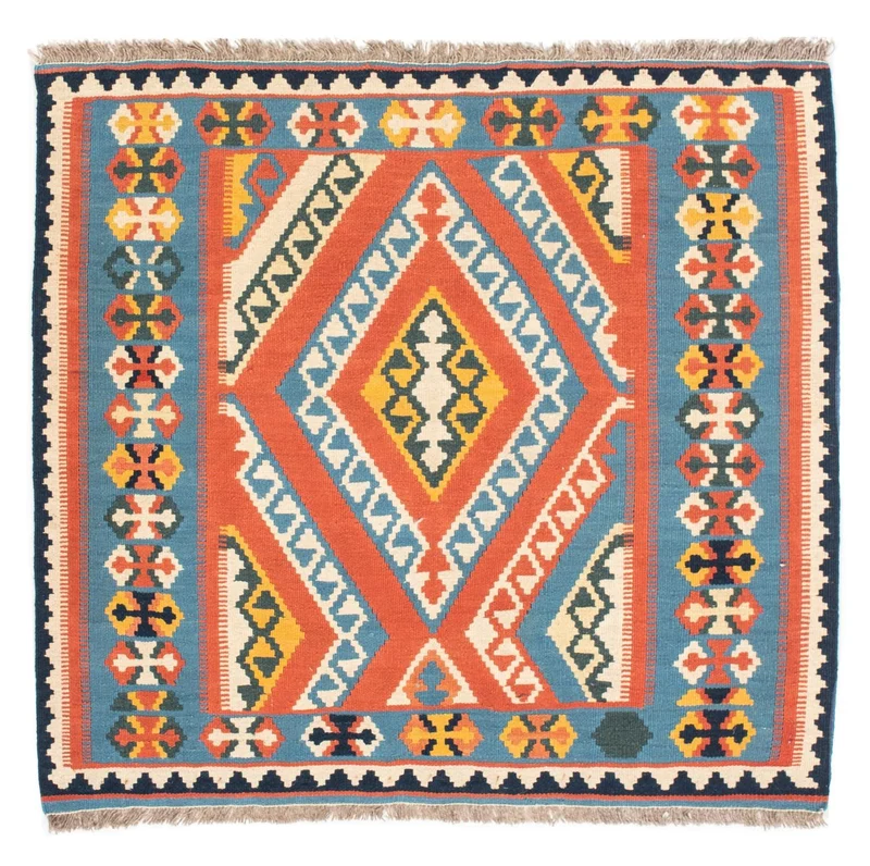 Kelim Teppich - Oriental 100 x 107 cm - orange