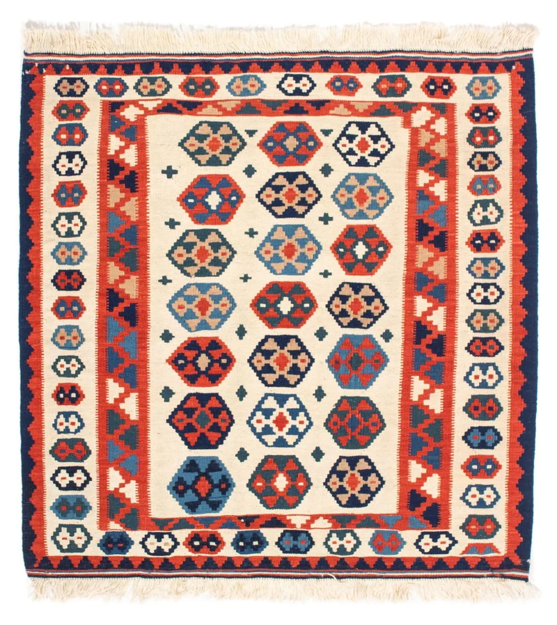 Kelim Teppich - Oriental 102 x 104 cm - beige