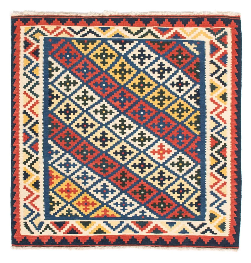 Kelim Teppich - Oriental 102 x 104 cm - blau