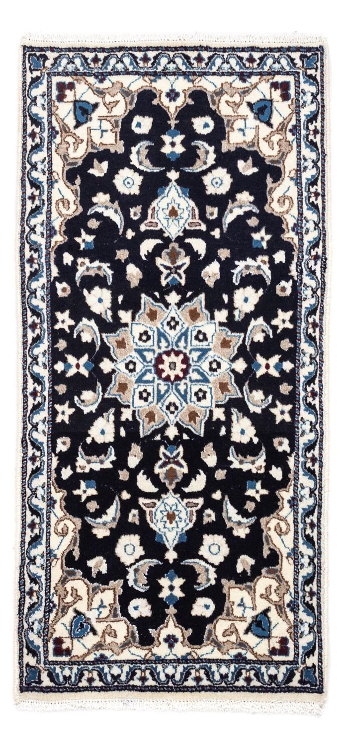 Perserteppich - Nain 69 x 134 cm - dunkelblau