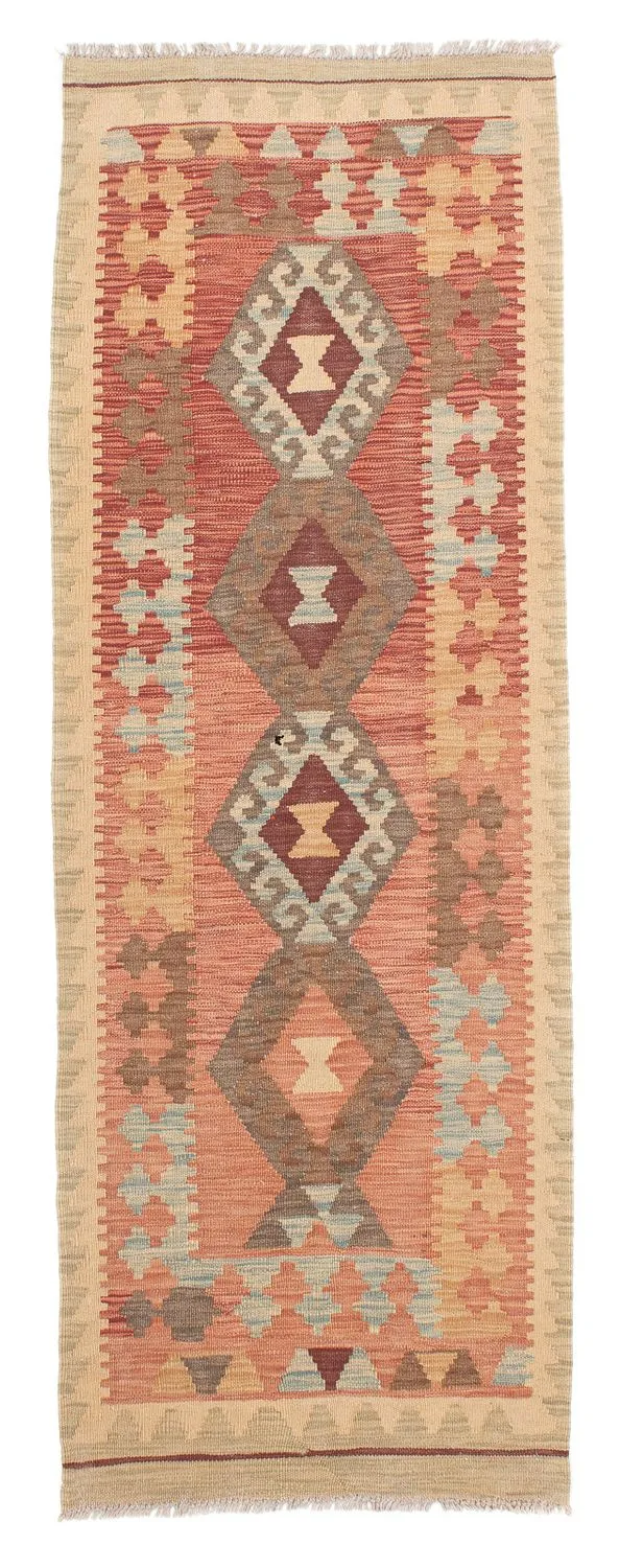 Kelim Teppich - Splash 67 x 202 cm - hellrot