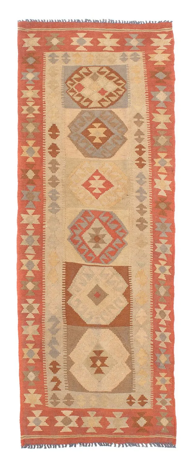 Kelim Teppich - Splash 67 x 199 cm - beige