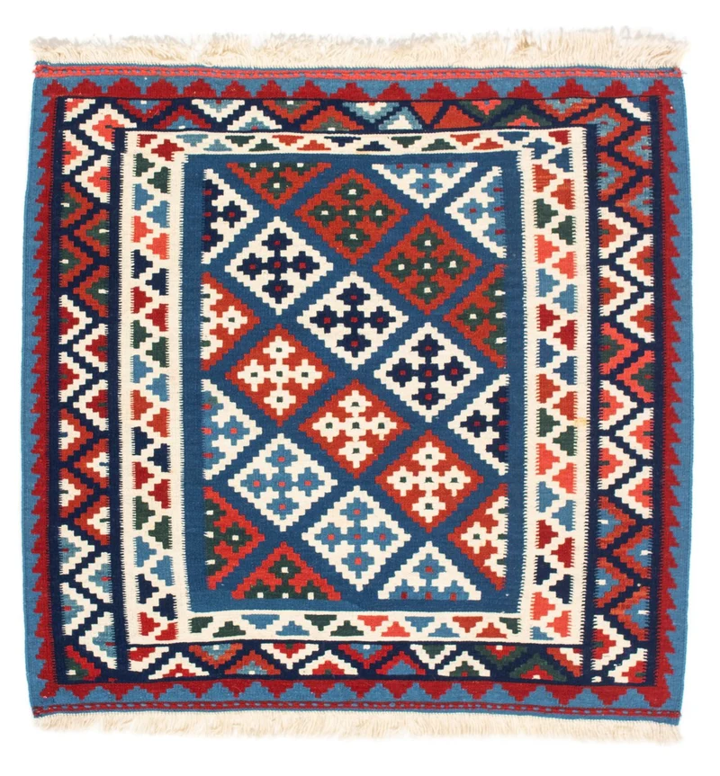 Kelim Teppich - Oriental 101 x 104 cm - blau
