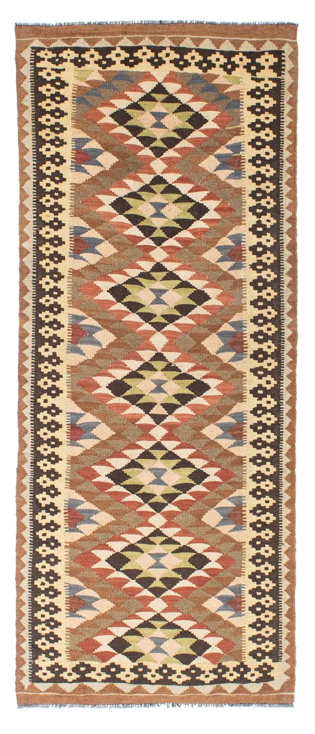 Kelim Teppich - Oriental 85 x 207 cm - hellbraun