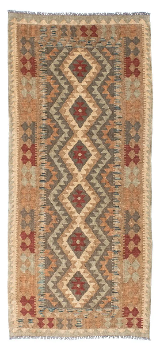 Kelim Teppich - Oriental 83 x 192 cm - hellbraun