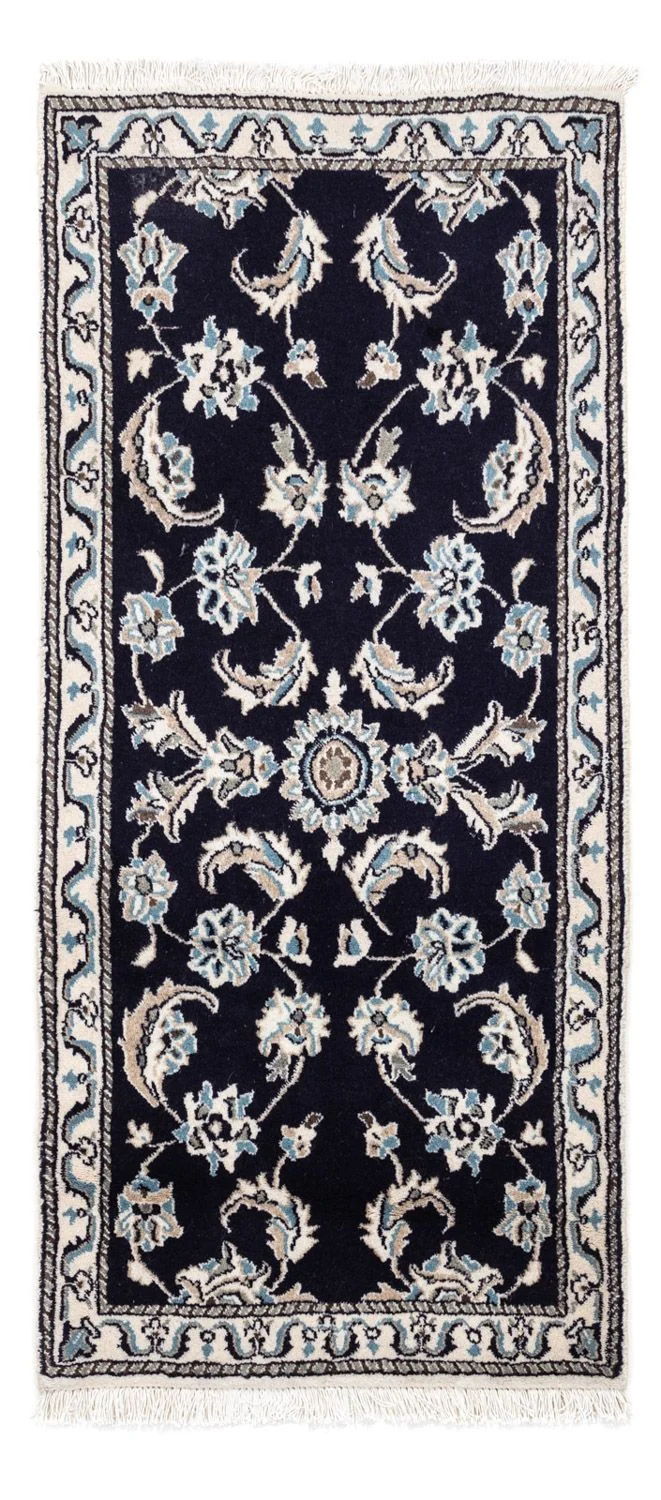 Perserteppich - Nain 66 x 142 cm - dunkelblau