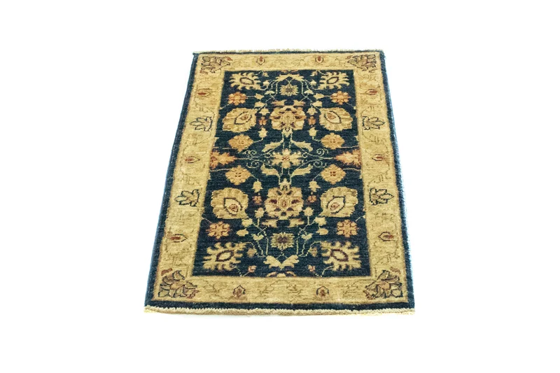 Ziegler Teppich 52 x 98 cm - dunkelblau