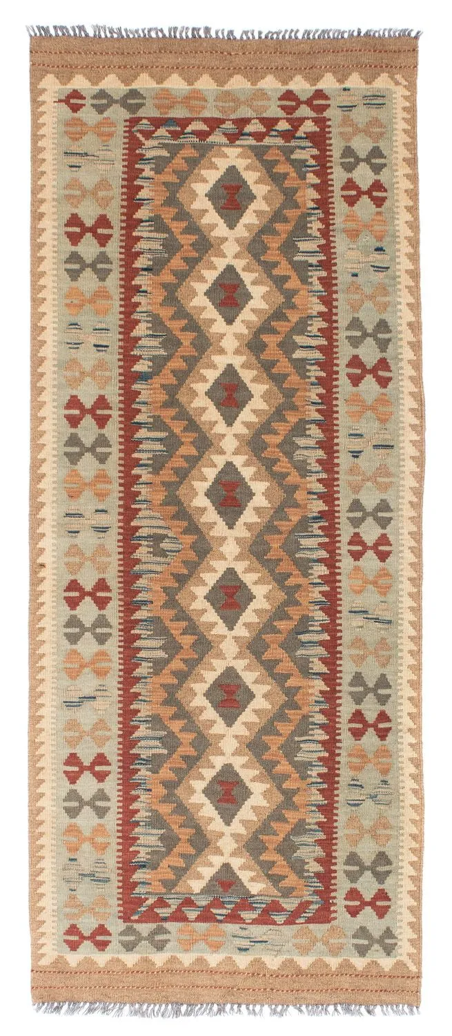 Kelim Teppich - Oriental 80 x 198 cm - hellbraun