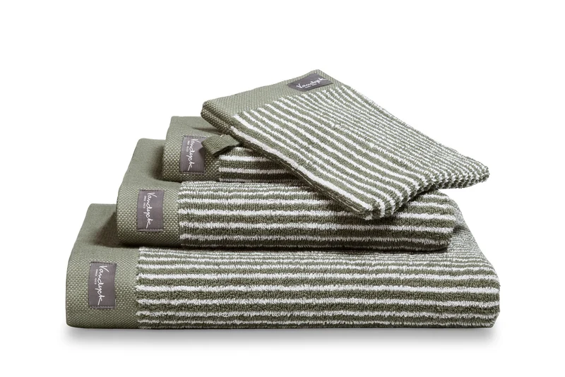 HOME handdoek 60x110 cm Petit Ligne Olive (set/3)