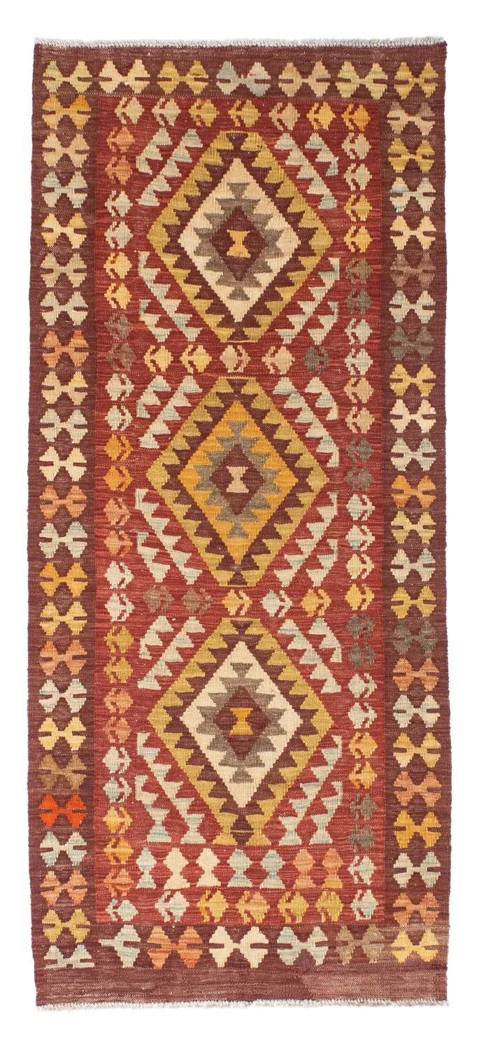 Kelim Teppich - Oriental 78 x 189 cm - dunkelrot