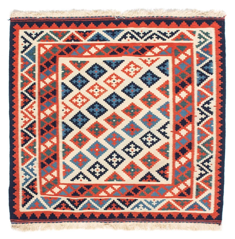 Kelim Teppich - Oriental 104 x 110 cm - rost